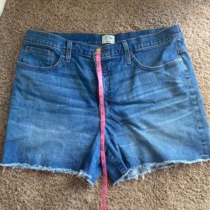 Womens J Crew High Rise Jean Shorts